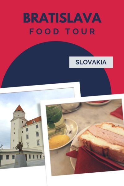 Bratislava cake and the white Bratislava Castle