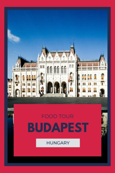 Hungarian Parliament building and a deep blue sky.