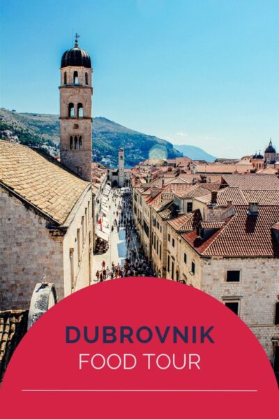 Stone buildings and orange rooftops in Dubrovnik